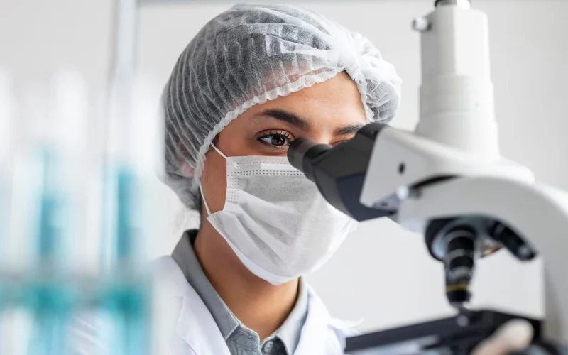 close-up-researcher-working-with-microscope_23-2148882102